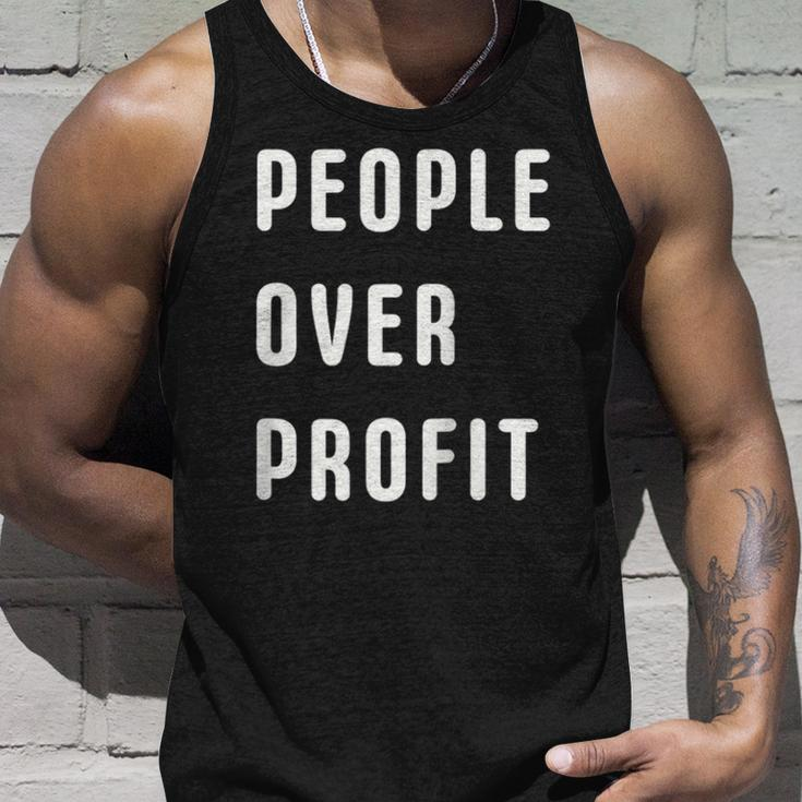 People Over Profit Anti Capitalism Protest Raglan Baseball Tee Tank Top Gifts for Him