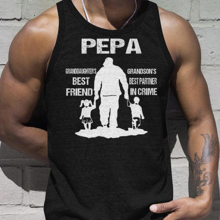 Pepa Grandpa Gift Pepa Best Friend Best Partner In Crime Unisex Tank Top Gifts for Him