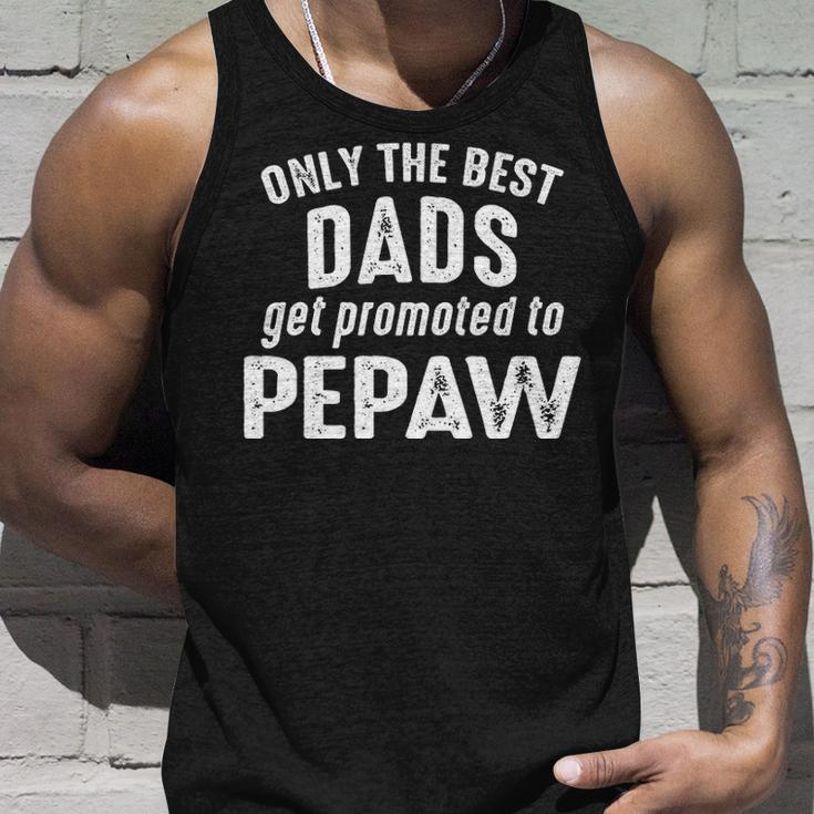 Pepaw Grandpa Gift Only The Best Dads Get Promoted To Pepaw Unisex Tank Top Gifts for Him