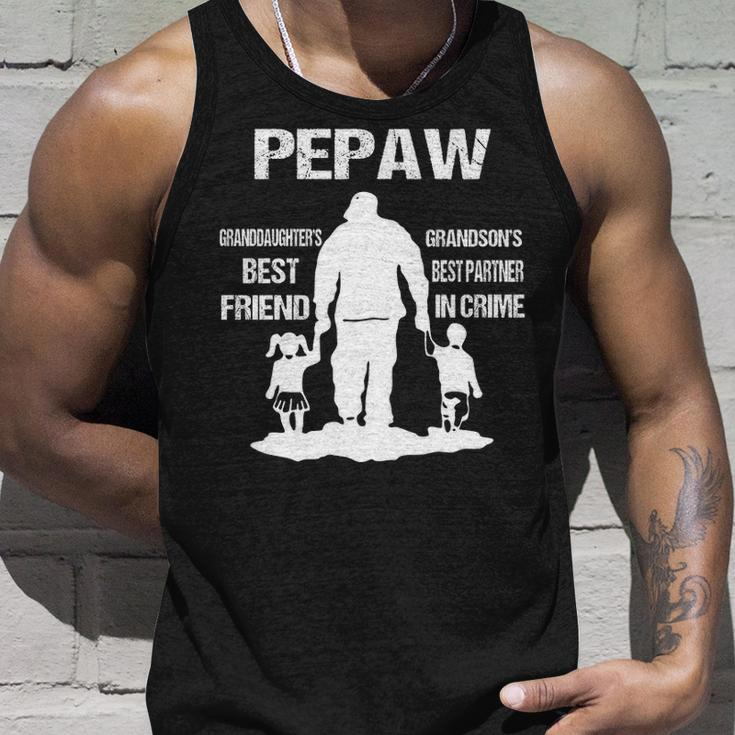 Pepaw Grandpa Gift Pepaw Best Friend Best Partner In Crime Unisex Tank Top Gifts for Him