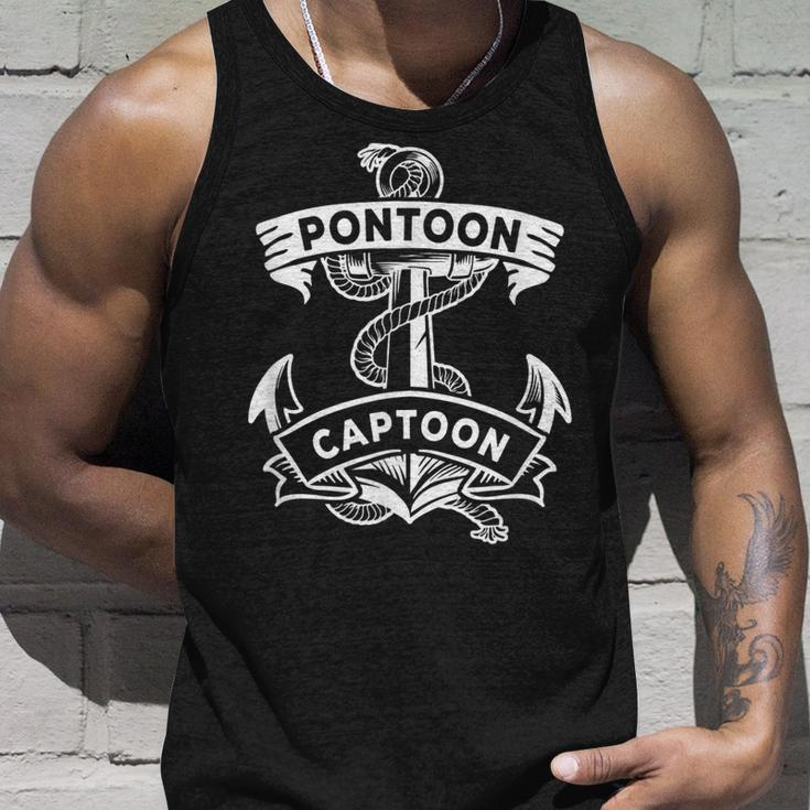 Pontoon Boat Anchor Captain Captoon Unisex Tank Top Gifts for Him