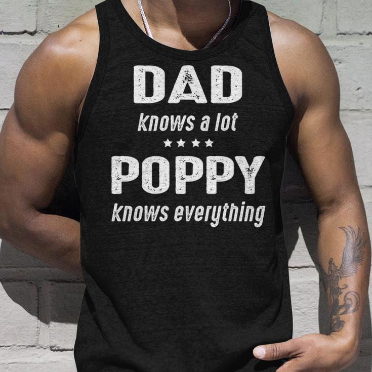 Poppy Grandpa Gift Poppy Knows Everything Unisex Tank Top Gifts for Him