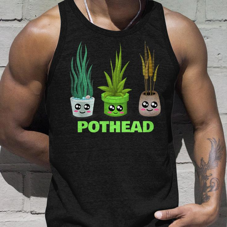 Pothead - Funny House Plant Lover Pun Unisex Tank Top Gifts for Him