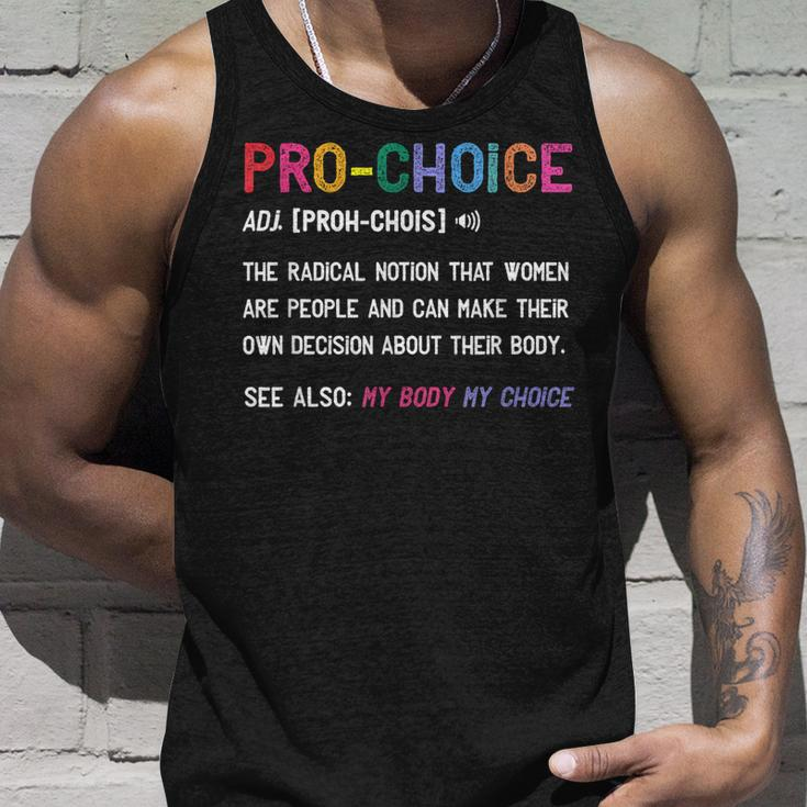 Pro Choice Definition Feminist Rights My Body My Choice V2 Unisex Tank Top Gifts for Him