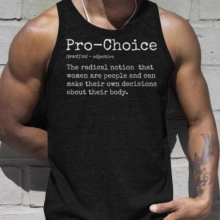 Pro Choice Definition Feminist Womens Rights My Choice Unisex Tank Top Gifts for Him