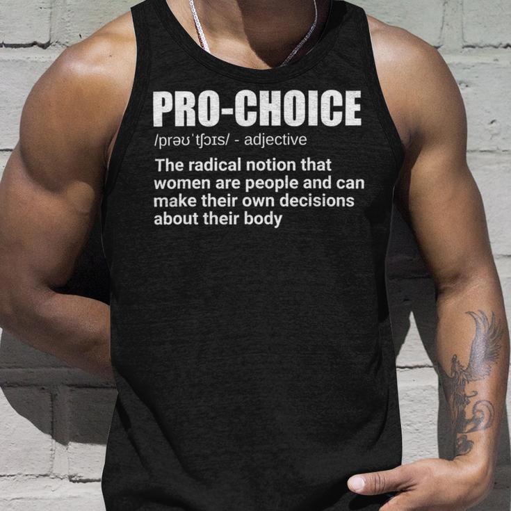 Pro Choice Definition Feminist Womens Rights My Choice Unisex Tank Top Gifts for Him