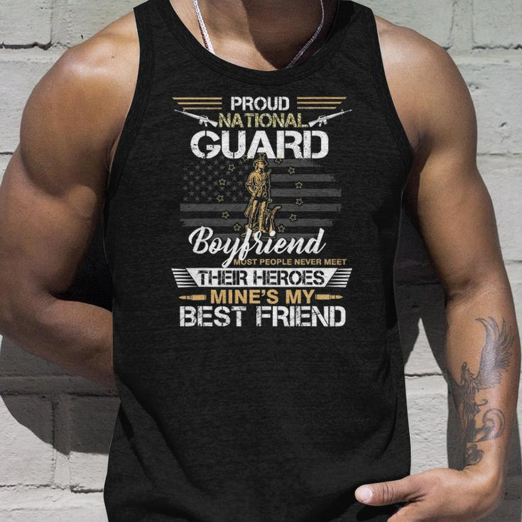 Proud Army National Guard Boyfriend Flag US Military Unisex Tank Top Gifts for Him