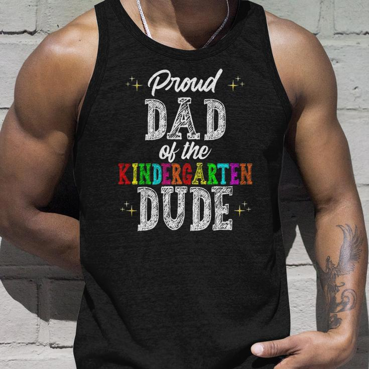 Proud Dad Of The Kindergarten Dude First Day Of School Set Unisex Tank Top Gifts for Him
