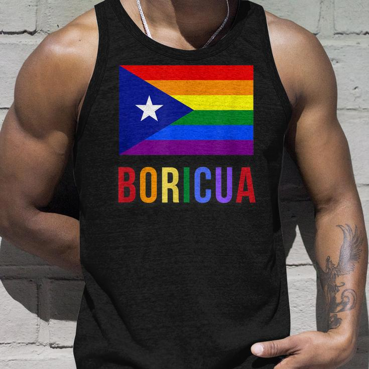 Puerto Rico Boricua Gay Pride Lgbt Rainbow Wepa Unisex Tank Top Gifts for Him