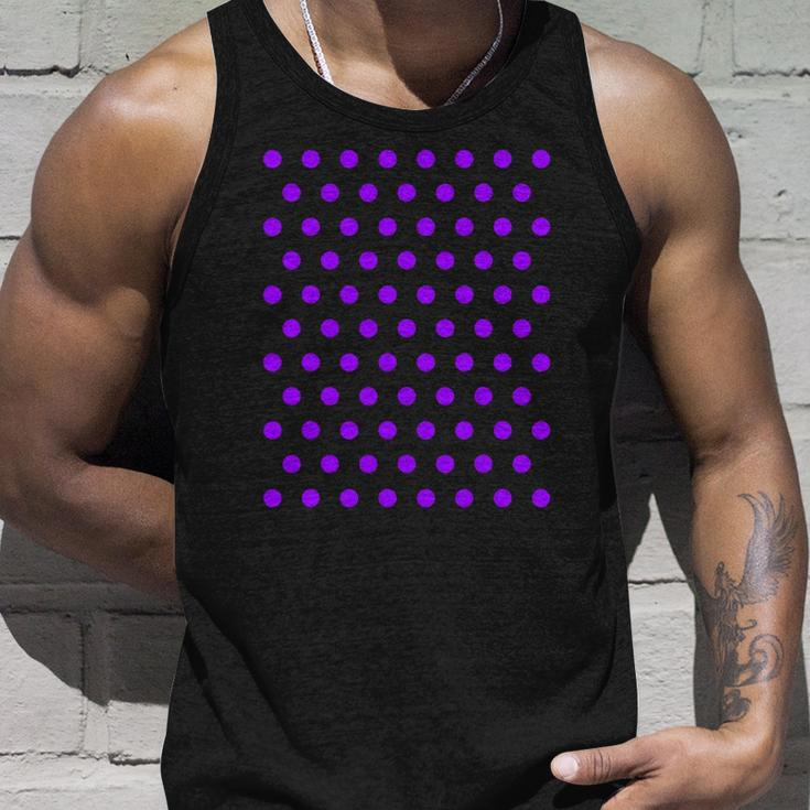 Purple And White Polka Dots Unisex Tank Top Gifts for Him