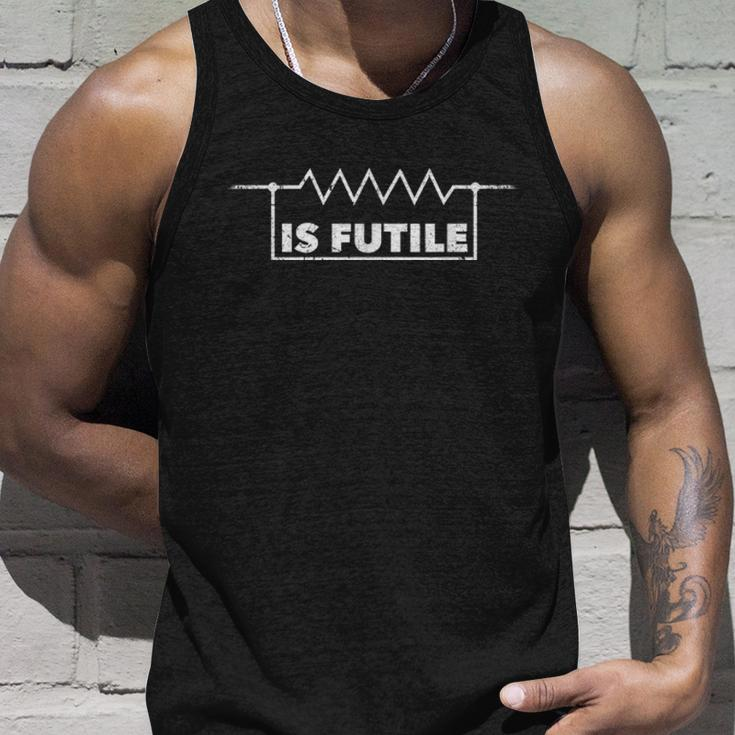 Resistor Is Futile Design Electrical Engineering Resistance Unisex Tank Top Gifts for Him