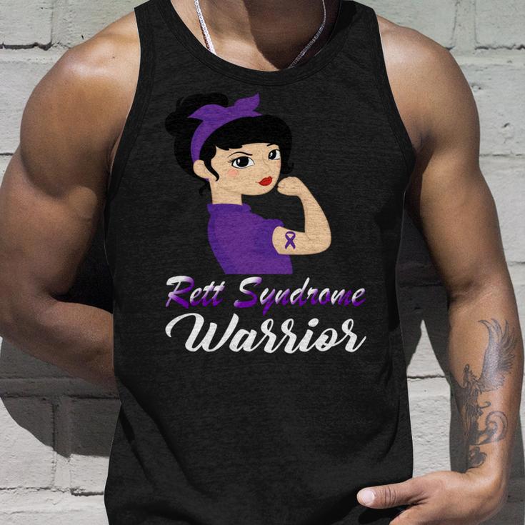 Rett Syndrome Warrior Purple Women Purple Ribbon Rett Syndrome Rett Syndrome Awareness Unisex Tank Top Gifts for Him