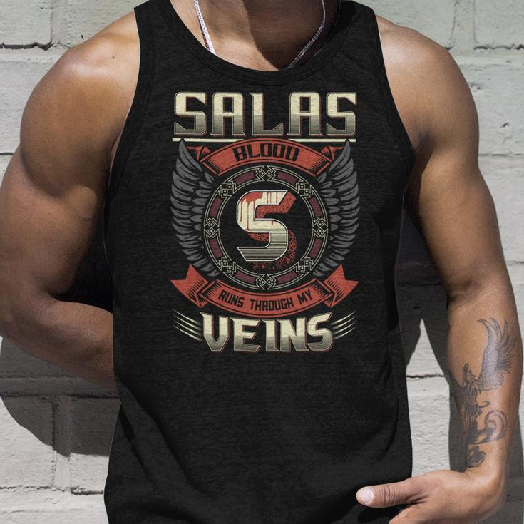 Salas Blood Run Through My Veins Name V3 Unisex Tank Top Gifts for Him