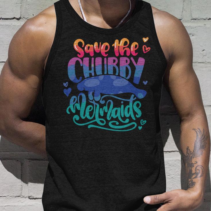 Save The Chubby Mermaids Funny Mermaid Unisex Tank Top Gifts for Him