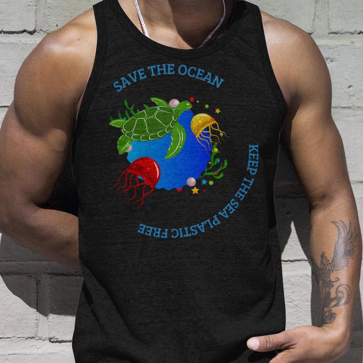 Save The Ocean Keep The Sea Plastic Free Unisex Tank Top Gifts for Him