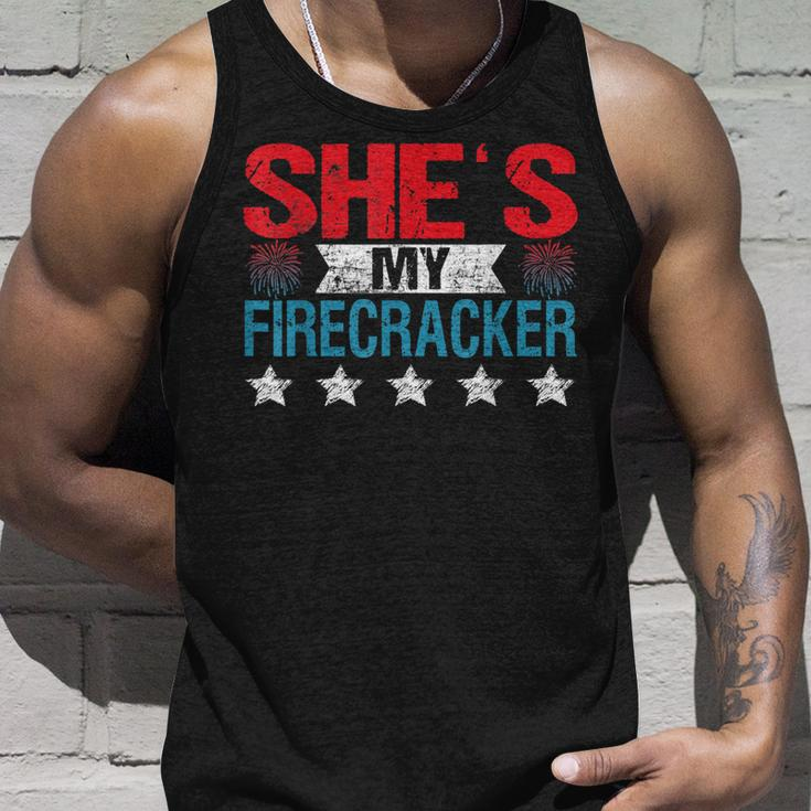 Shes My Firecracker His And Hers 4Th July Matching Couples Unisex Tank Top Gifts for Him