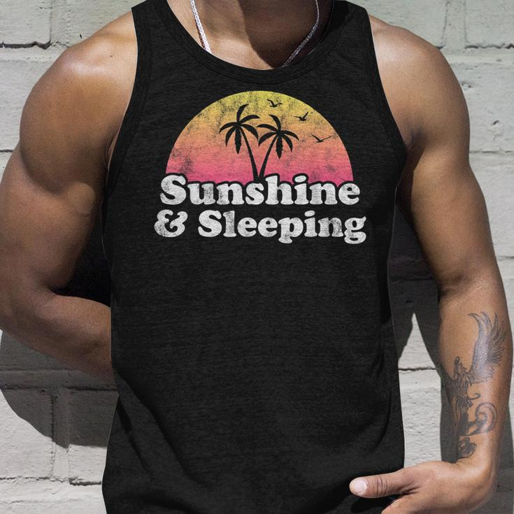 Sleeping Gift - Sunshine And Sleeping Unisex Tank Top Gifts for Him