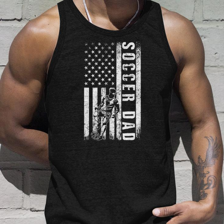 Soccer Dad Usa Flag Soccer Team Fan Daddy Fathers Day Unisex Tank Top Gifts for Him