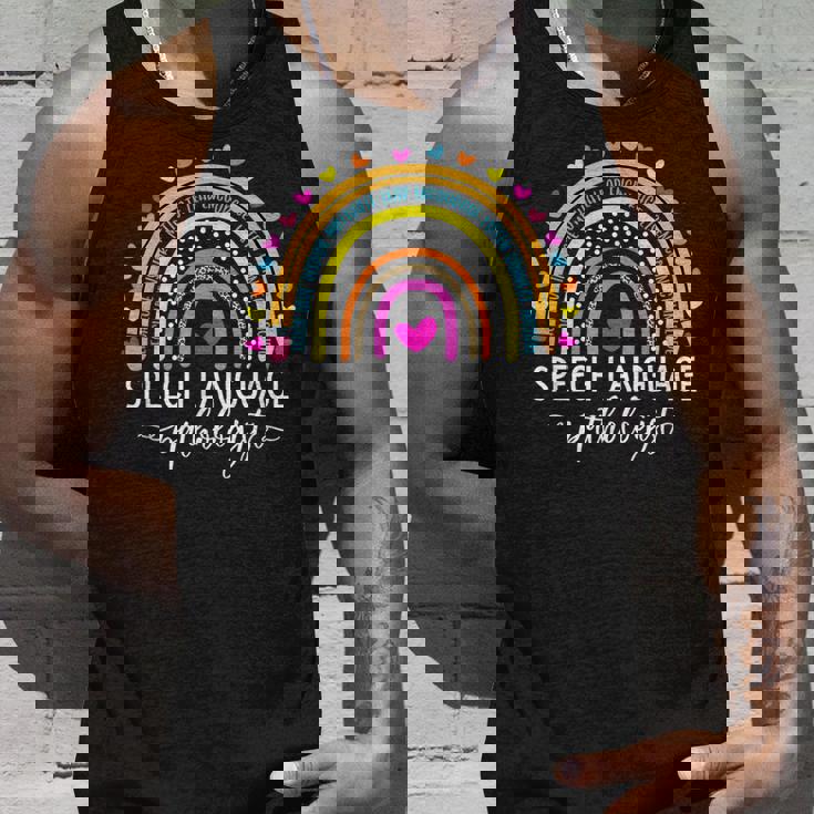 Speech Language Pathologist Rainbow Speech Therapy Slp V2 Tank Top Gifts for Him Speech Language Pathologist Rainbow Speech Therapy Slp V2 Tank Top Gifts for Him