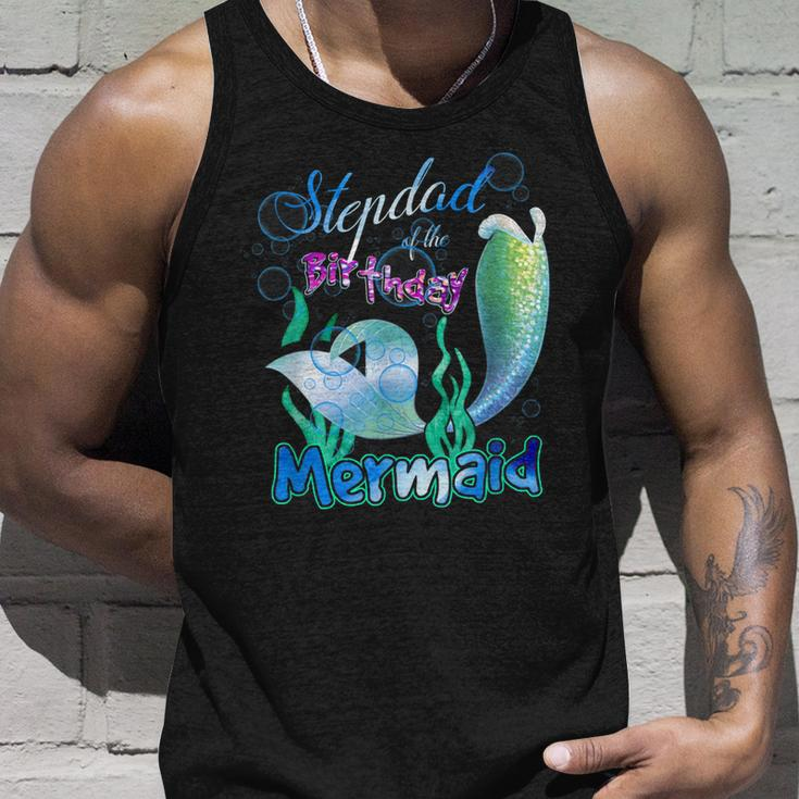 Stepdad Of The Birthday Mermaid Matching Family Unisex Tank Top Gifts for Him