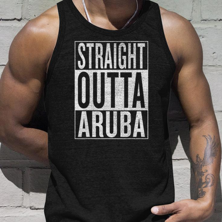 Straight Outta Aruba Great Travel & Gift Idea Unisex Tank Top Gifts for Him