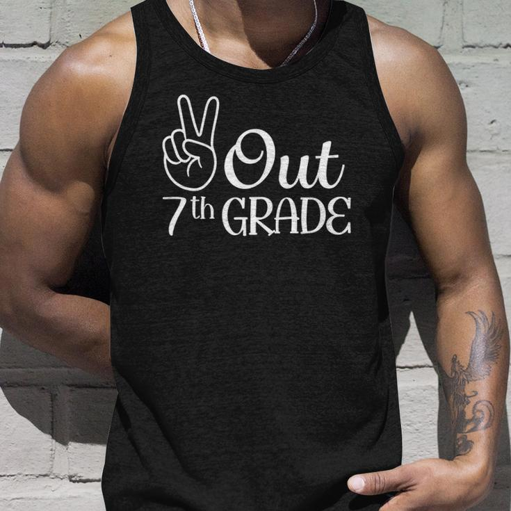 Summer Last Day Of School Graduation Peace Out 7Th Grade Unisex Tank Top Gifts for Him