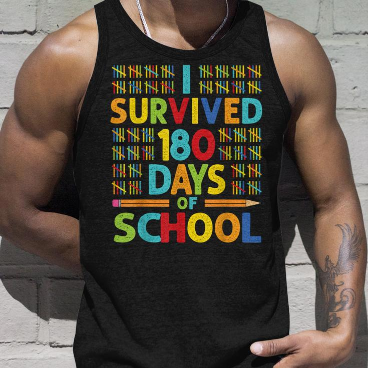 I Survived 180 Days Of School Last Day Of School Teacher V2 Tank Top Gifts for Him
