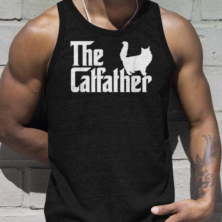 The Catfather Funny Cat Dad For Men Cat Lover Gifts Unisex Tank Top Gifts for Him