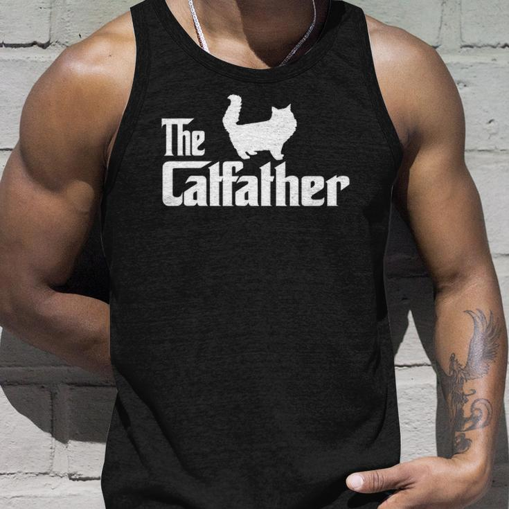The Catfather Persian Cat Lover Funny Father Cat Dad Unisex Tank Top Gifts for Him