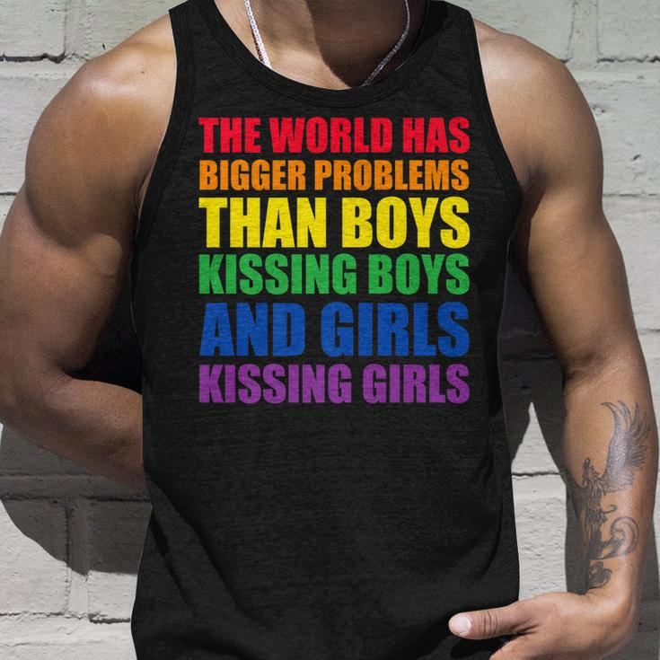 The World Has Bigger Problems Lgbt-Q Pride Gay Proud Ally Unisex Tank Top Gifts for Him