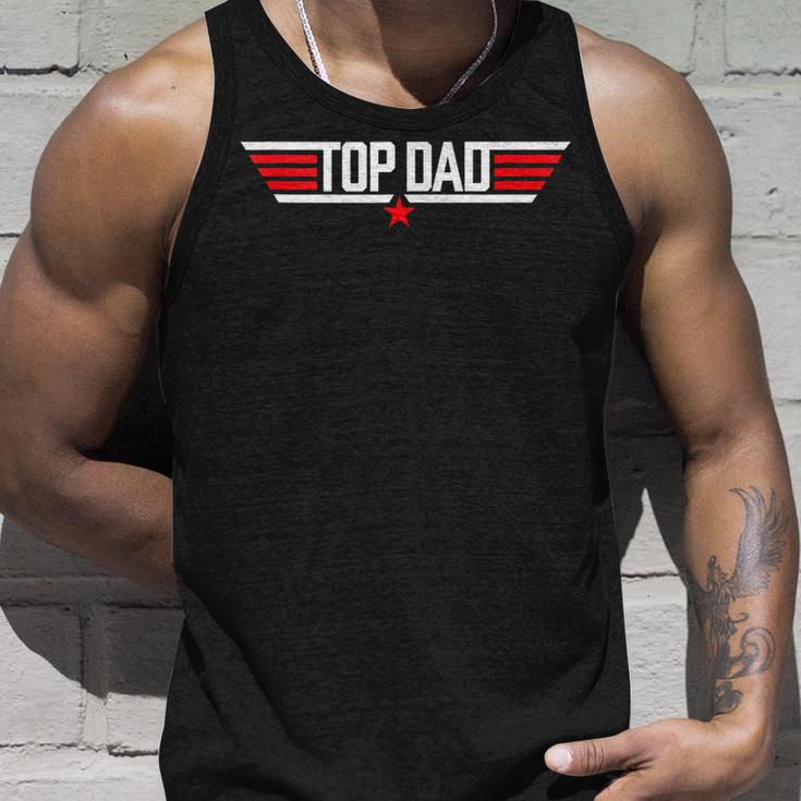 Top Dad Funny 80S Father Air Humor Movie Gun Fathers Day Unisex Tank Top Gifts for Him
