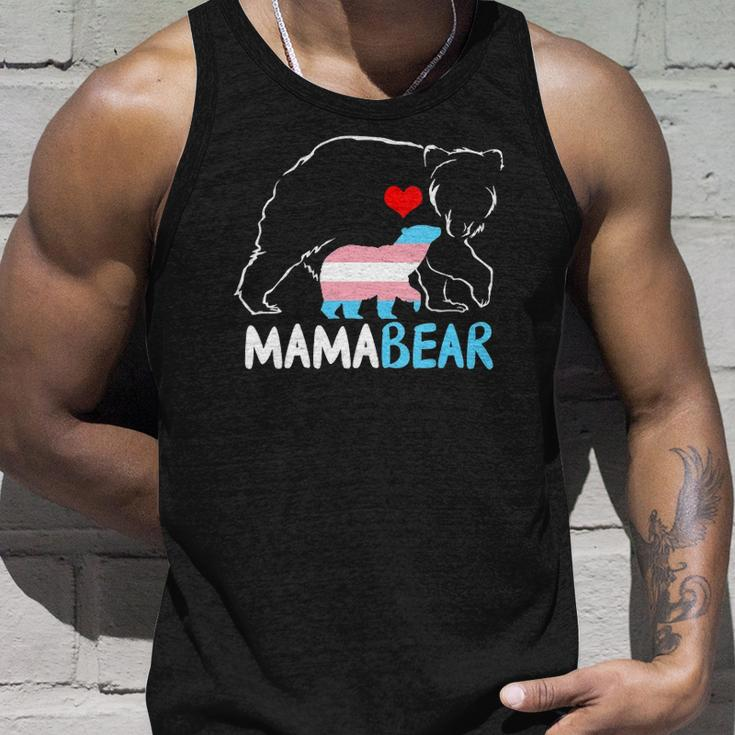 Womens Trans Mama Bear Proud Mom Rainbow Transgender Tank Top Gifts for Him