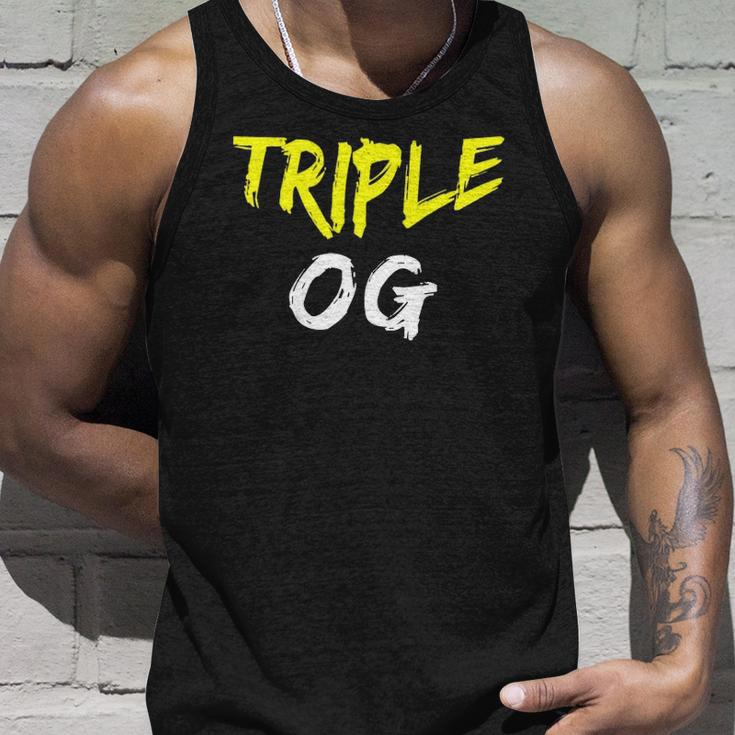 Triple Og Popular Hip Hop Urban Quote Original Gangster Unisex Tank Top Gifts for Him