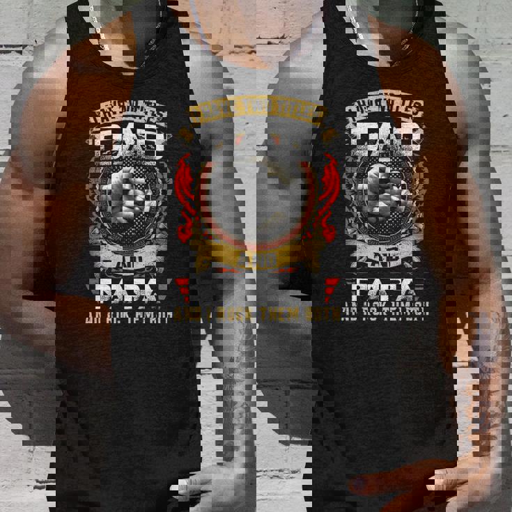 Mens I Have Two Titles Dad And Papa Papa Fathers Day Tank Top Gifts for Him