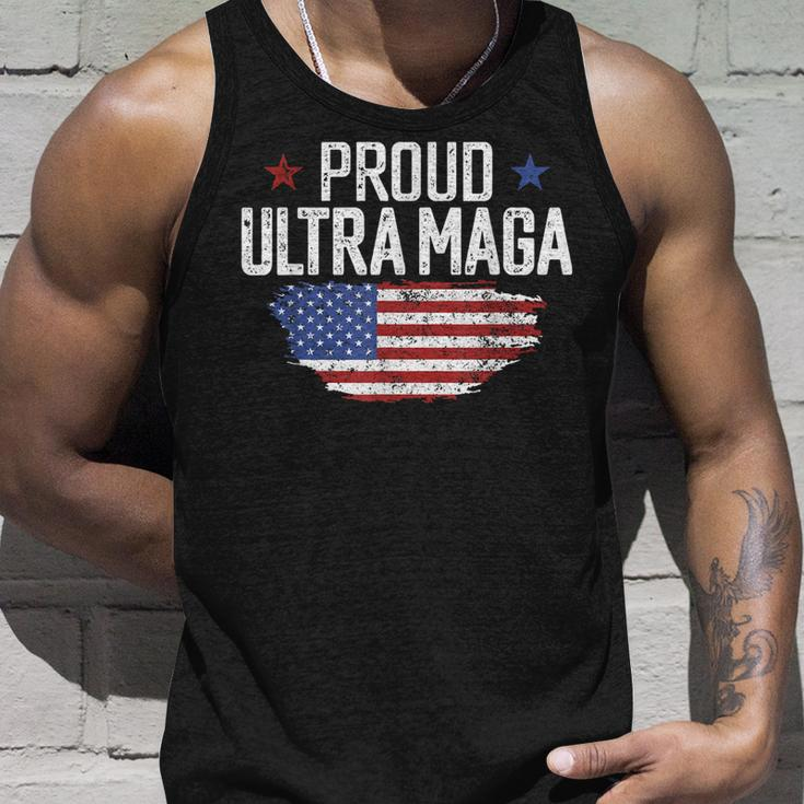 Ultra Maga American Flag Disstressed Proud Ultra Maga Unisex Tank Top Gifts for Him