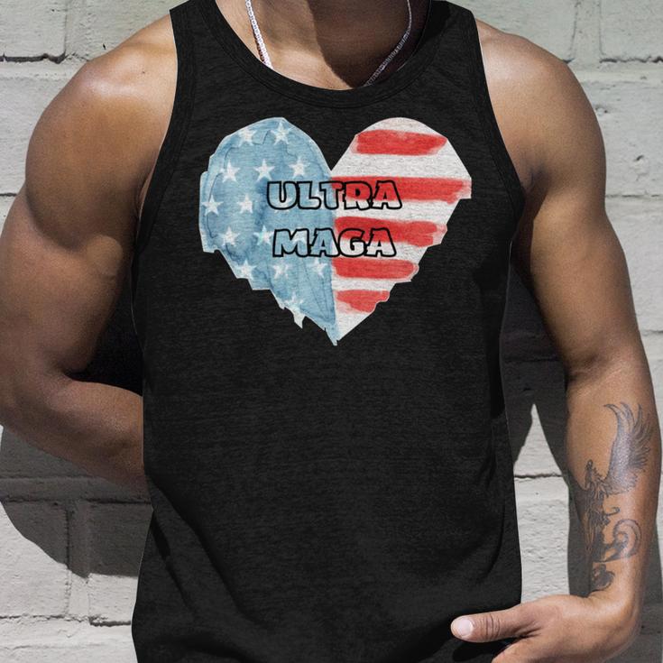 Ultra Maga And Proud Of It American Flag Vote Red Unisex Tank Top Gifts for Him