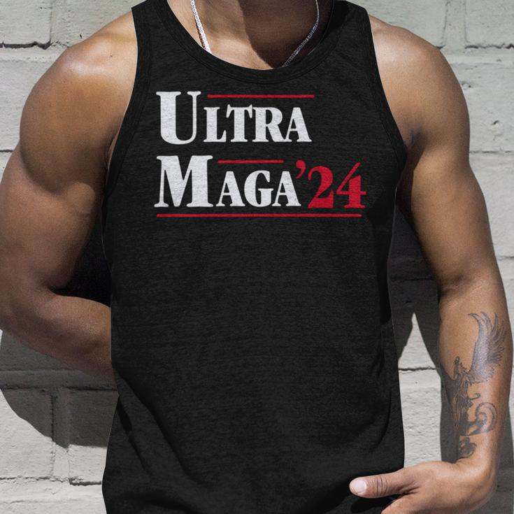 Ultra Maga Retro Style Red And White Text Unisex Tank Top Gifts for Him