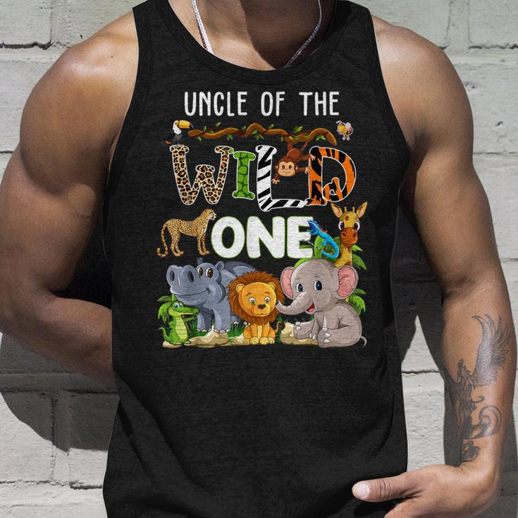 Uncle Of The Wild One Zoo Theme Birthday Safari Jungle Unisex Tank Top Gifts for Him