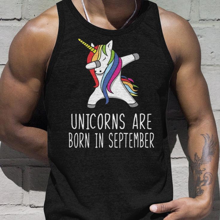 Unicorns Are Born In September Unisex Tank Top Gifts for Him