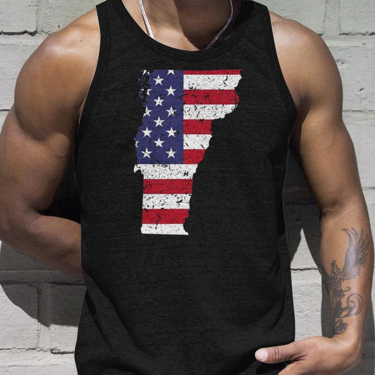 Vermont Map State American Flag 4Th Of July Pride Tee Unisex Tank Top Gifts for Him