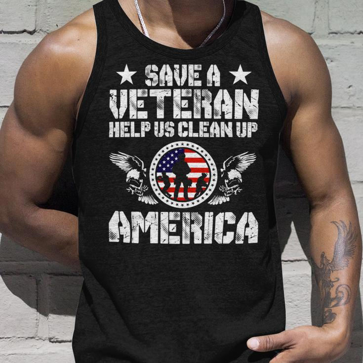 Veteran Veterans Day Help Us Clean Up America 135 Navy Soldier Army Military Unisex Tank Top Gifts for Him