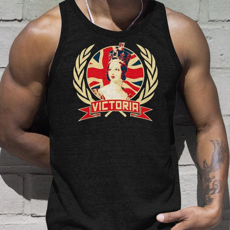 Victoria Queen Of England British Flag Unisex Tank Top Gifts for Him