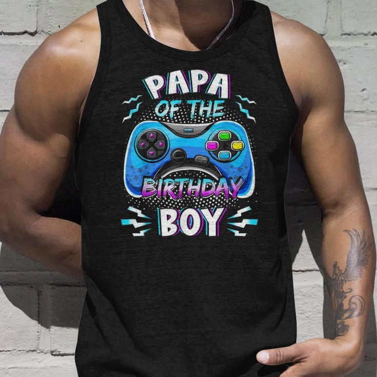 Video Game Birthday Party Papa Of The Birthday Boy Matching Unisex Tank Top Gifts for Him