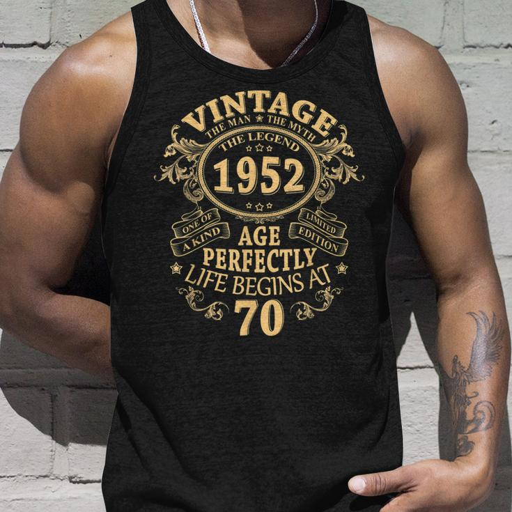 Vintage 1952 The Man Myth Legend 70 Year Old Birthday Gifts Unisex Tank Top Gifts for Him