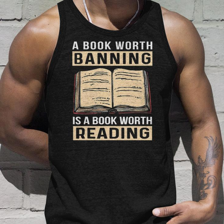 Vintage Censorship Book Reading Nerd I Read Banned Books Unisex Tank Top Gifts for Him