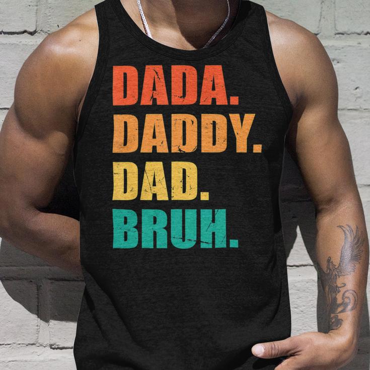 Vintage Retro Fathers Day Outfit Dada Daddy Dad Bruh 8 Shirt Unisex Tank Top Gifts for Him