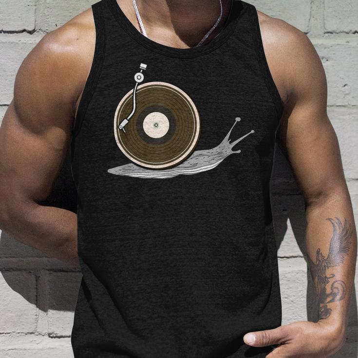 Vinyl Snail Vinyl Records Dj Vinyl Slug Lp Collector 155 Trending Shirt Unisex Tank Top Gifts for Him