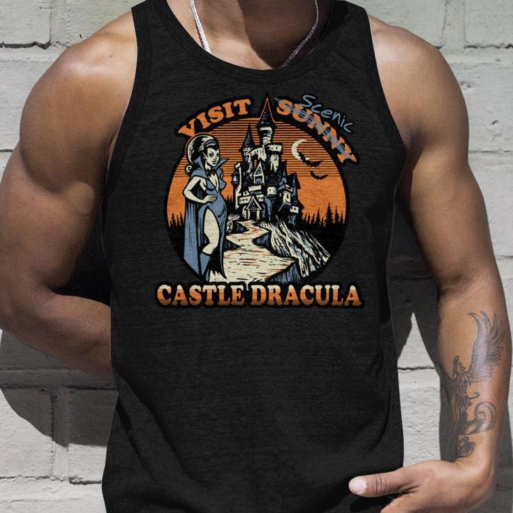 Visit Scenic Castle Dracula 220 Trending Shirt Unisex Tank Top Gifts for Him