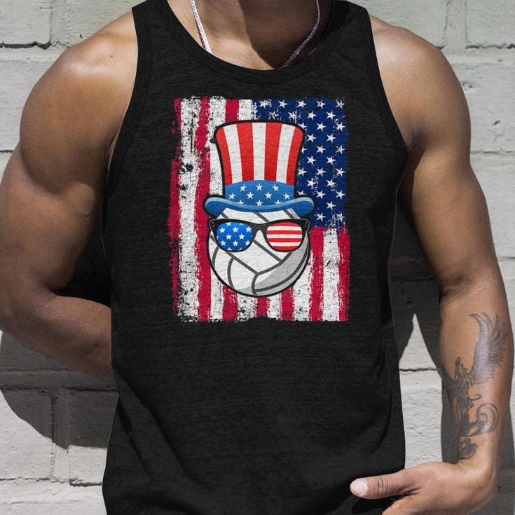 Volleyball Ball American Flag 4Th Of July Unisex Tank Top Gifts for Him