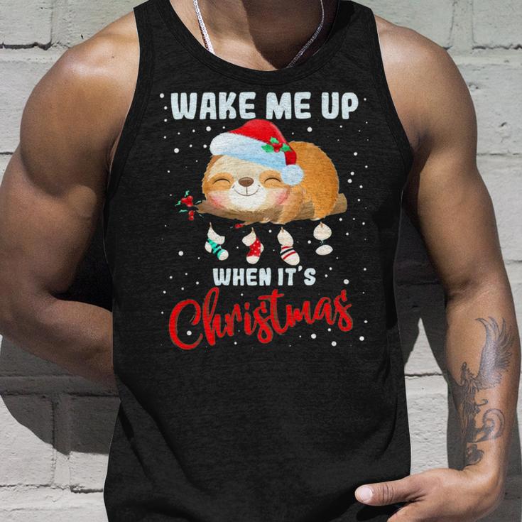 Wake Me Up When Its Christmas 819 Shirt Unisex Tank Top Gifts for Him